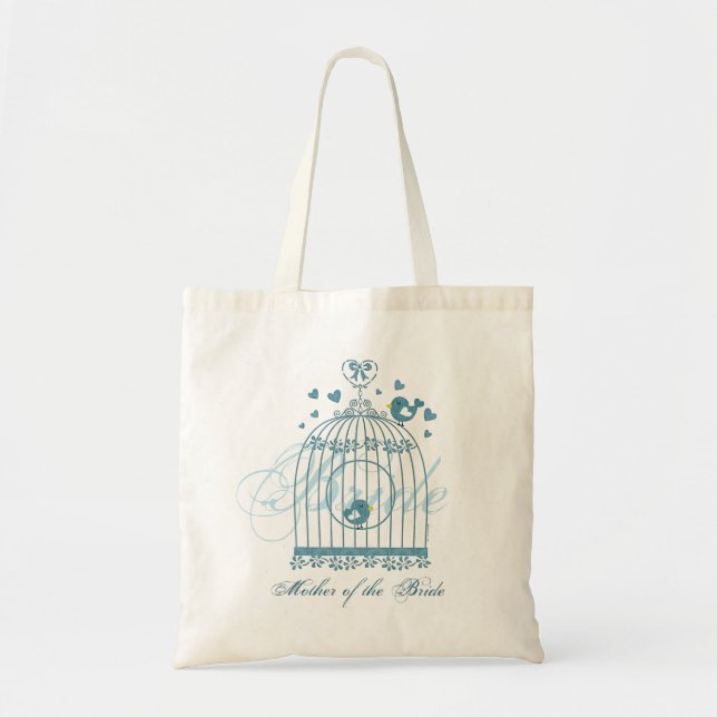 Bridal Bird Cage Wedding Party Gift Tote Bag (Front)