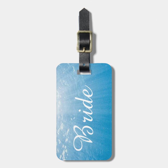Bridal Bliss Shades: Customise Your Seascape  Luggage Tag (Front Vertical)