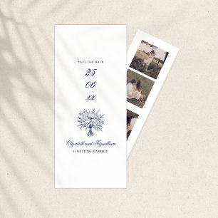 Bridal Bouquet Sketch Folded Bookmark Holder  Save The Date