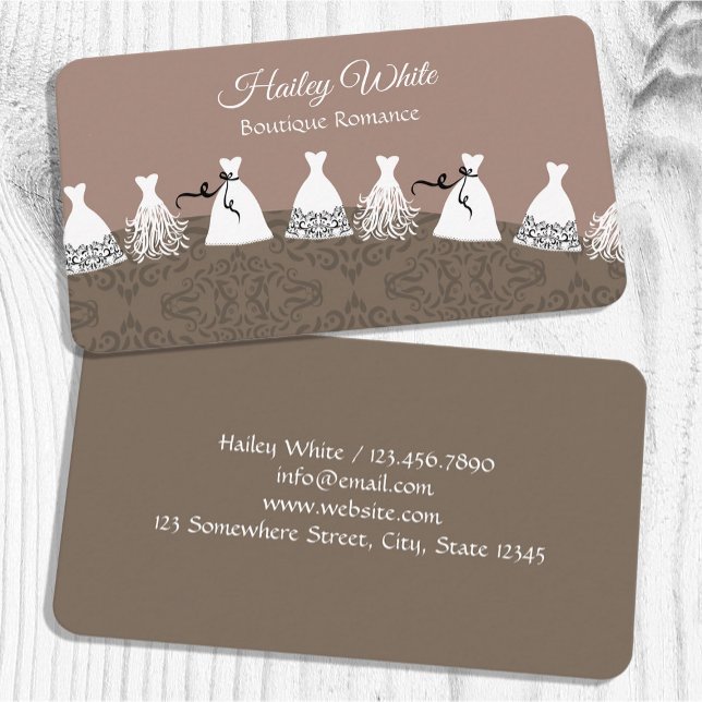 Bridal Boutique Wedding Business Card (Bridal Boutique Wedding Business Cards)
