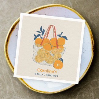 Bridal Branch & Lunch Watercolor Orange Juice Napkin