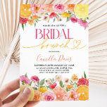 Bridal Brunch Bright Citrus Lemon Bridal Shower Invitation<br><div class="desc">Bridal Brunch | A bright lemon citrus Mediterranean Bridal Shower invitation. A fun bright colourful design for your citrus themed Bridal Shower.</div>