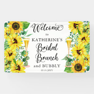 Bridal Brunch & Bubbly Shower Boho Sunflowers Bann Banner