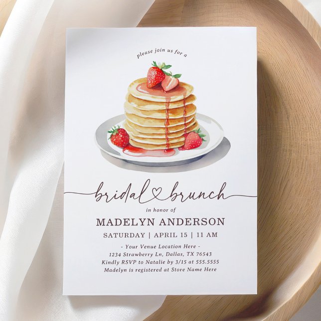 Bridal Brunch Pancake Bridal Shower Invitation (Creator Uploaded)