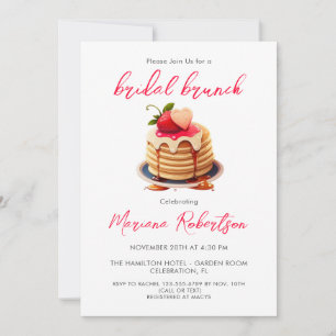 Bridal Brunch Pancakes Bridal Shower Invitation