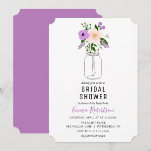 Bridal Brunch Purple Bouquet Shower invitation