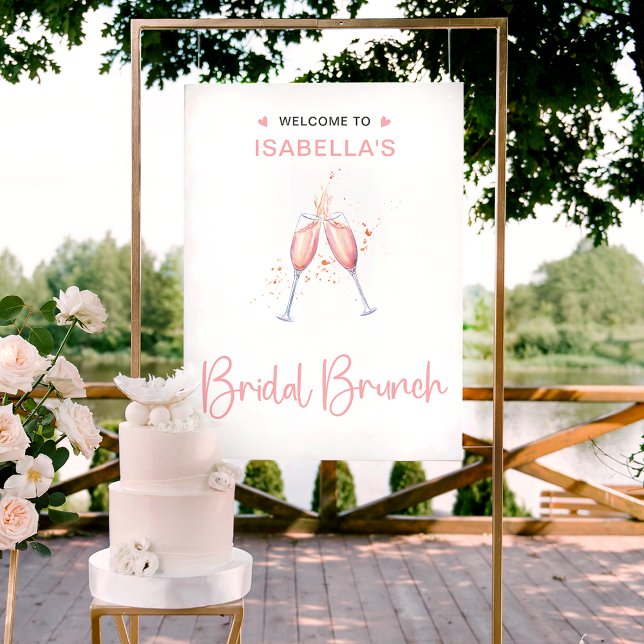 Bridal Brunch Watercolor Blush Welcome Sign (Creator Uploaded)