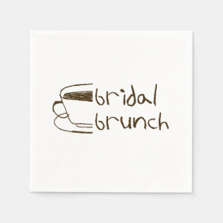 Bridal Brunch Whimsical Coffee Mug Drawing Wedding Napkin