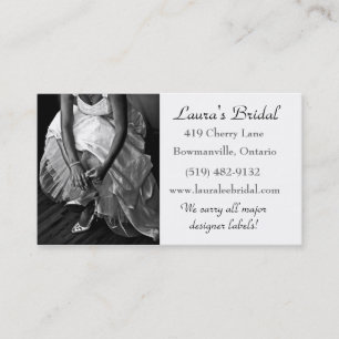 Bridal Business Card - Black & White