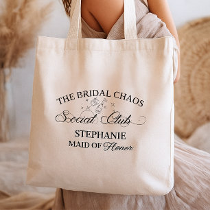 Bridal Chaos Social Club,Personalised Boho Bridal Tote Bag