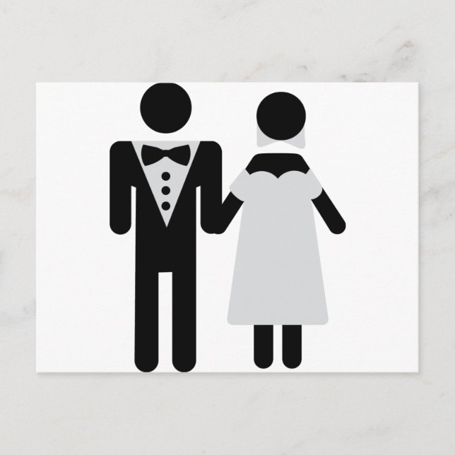 bridal couple icon postcard (Front)