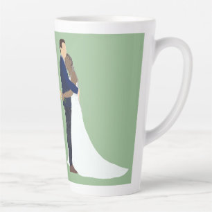 Bridal Couple, skin tones Variation 2 Latte Mug