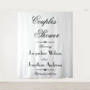 Bridal Couples Shower Script Photo Booth Backdrop Tapestry
