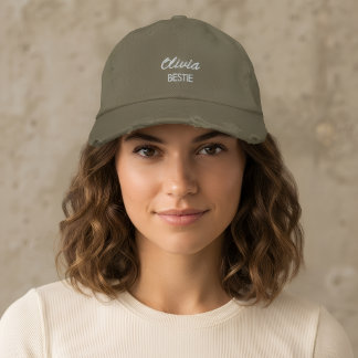 Bridal Crew Cap, Bestie Wedding Gift, Minimalist Embroidered Hat