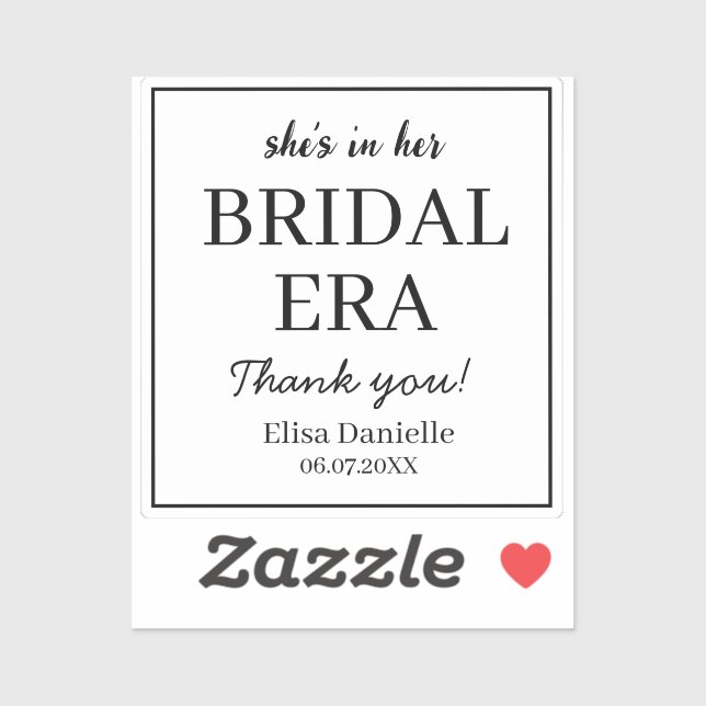 Bridal Era Minimalist Modern Custom Bridal Shower (Sheet)