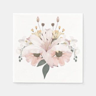 Bridal floral napkin