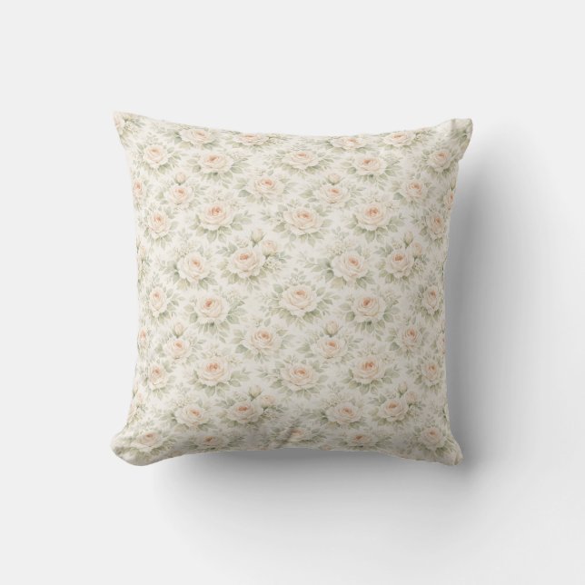 Bridal Floral Pattern Cushion (Front)