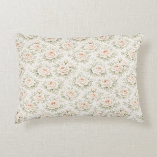 Bridal Floral Pattern Decorative Cushion (Front)