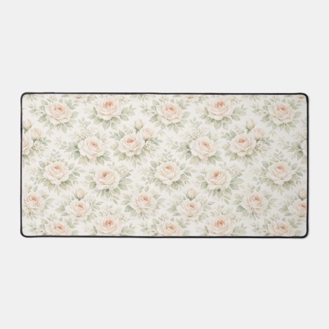 Bridal Floral Pattern Desk Mat (Front)