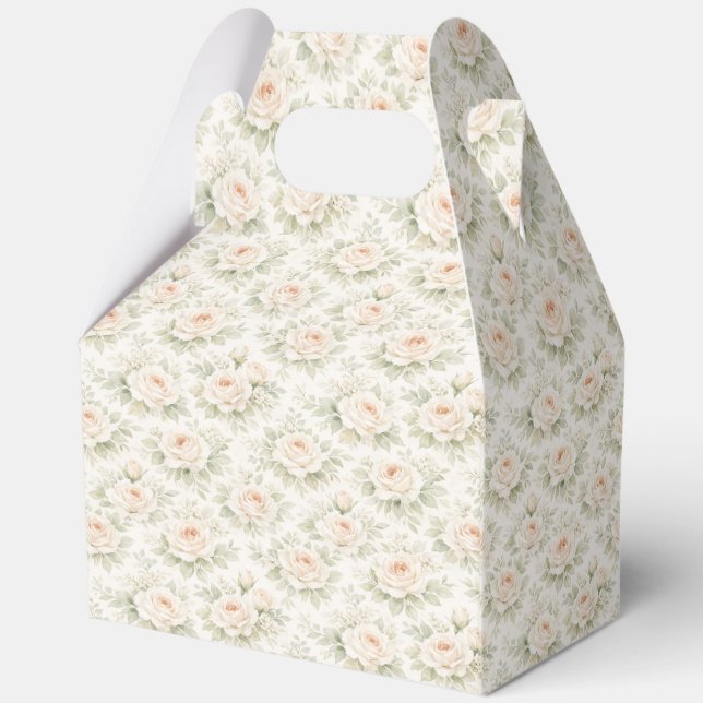 Bridal Floral Pattern Favour Box (Back)