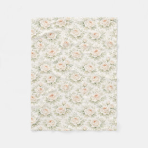 Bridal Floral Pattern Fleece Blanket