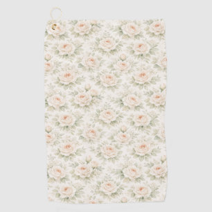 Bridal Floral Pattern Golf Towel