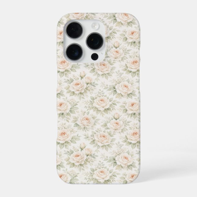Bridal Floral Pattern iPhone Case (Back)