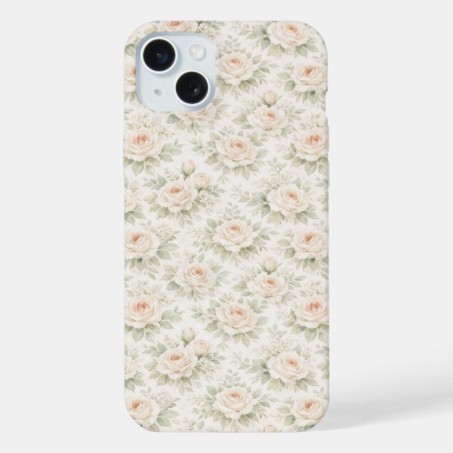 Bridal Floral Pattern iPhone Case (Back)