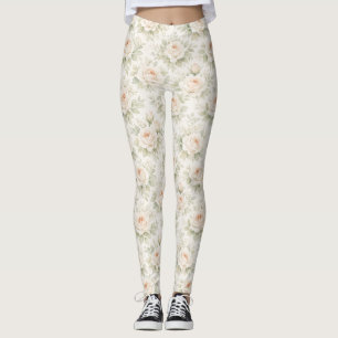Bridal Floral Pattern Leggings