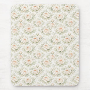 Bridal Floral Pattern Mouse Pad