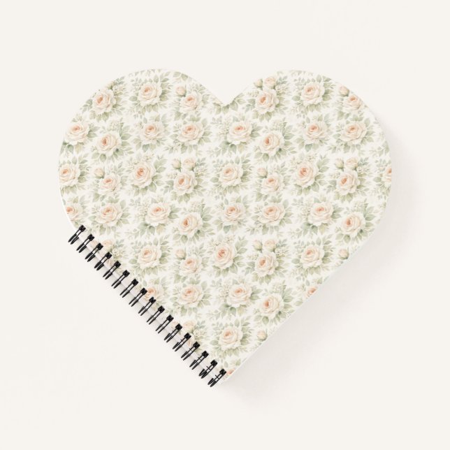 Bridal Floral Pattern Notebook (Front)