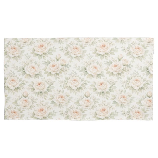 Bridal Floral Pattern Pillowcase (Front)