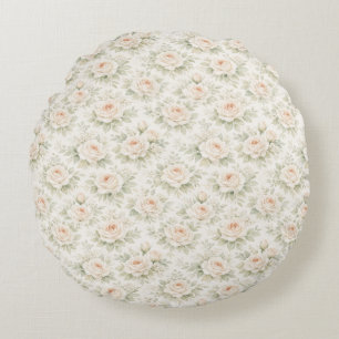 Bridal Floral Pattern Round Cushion