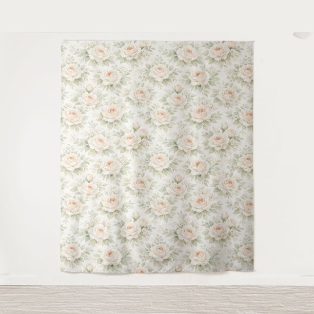 Bridal Floral Pattern Tapestry (Front)