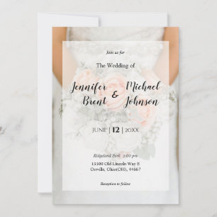 Bridal floral wedding invitation