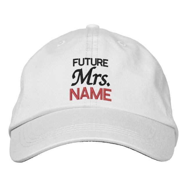 Bridal Future Mrs. Custom Name Embroidered Hat (Front)