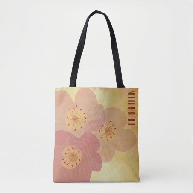 Bridal Gift Floral Tote Asian Influenced Bag (Front)