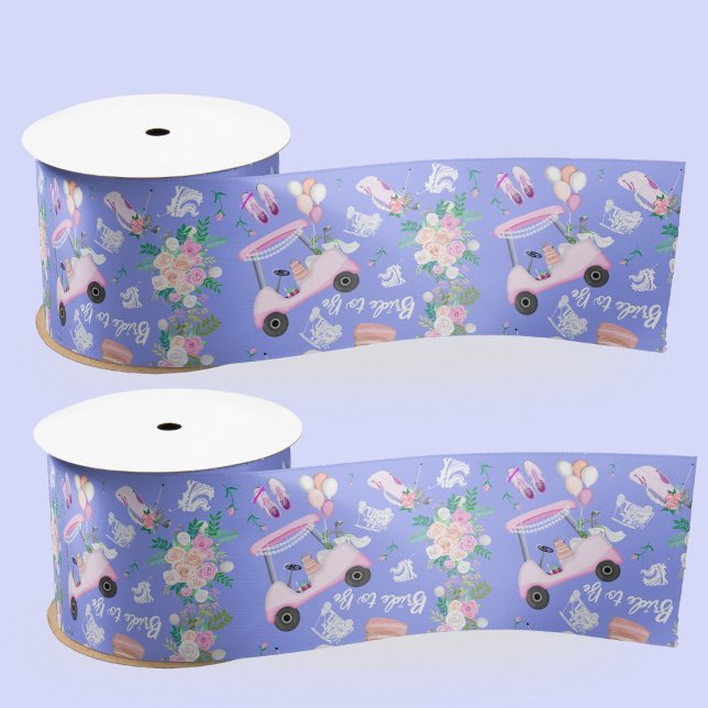  Bridal Golf Bridal Shower Seamless Pattern Satin Ribbon (Creator Uploaded)