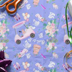 Bridal Golf Bridal Shower Seamless Pattern Tissue Paper