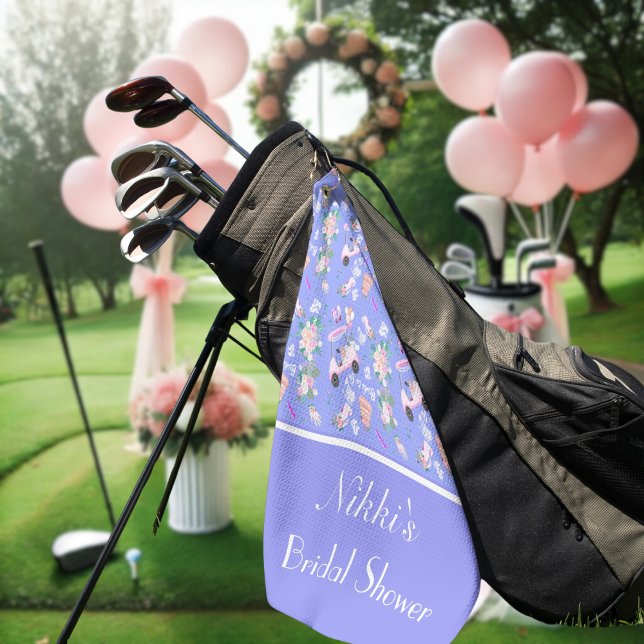  Bridal Golf Bridal Shower Seamless Pattern Towel (Creator Uploaded)