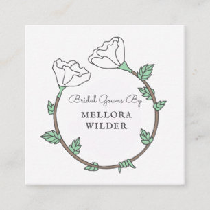 Bridal Gown Boutique Square Business Card