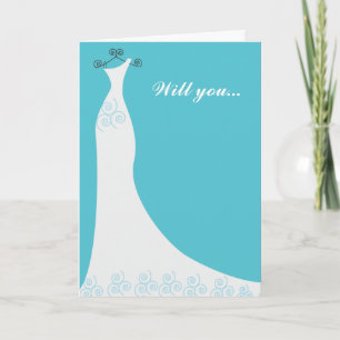 Bridal Gown Custom Bridesmaid Invitation