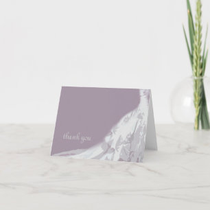 Bridal Gown Thank You Card, lavender Card
