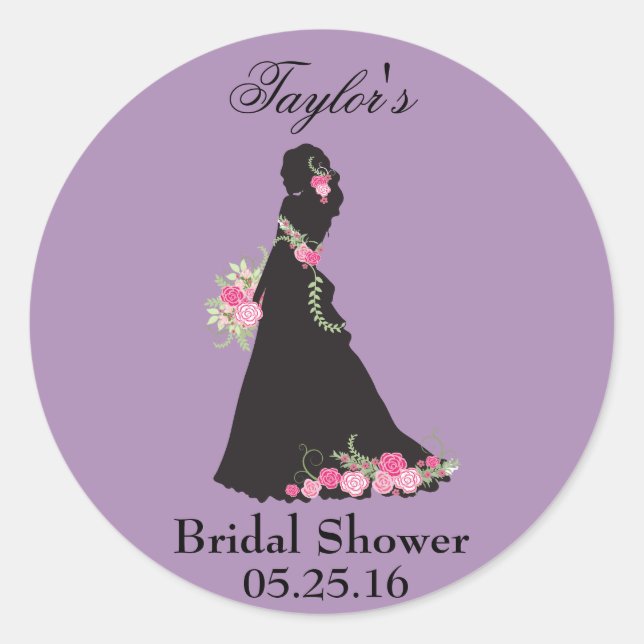 Bridal Gown Thank You Classic Round Sticker (Front)