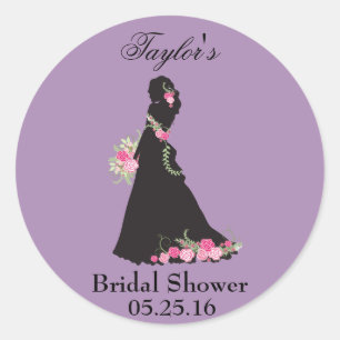 Bridal Gown Thank You Classic Round Sticker