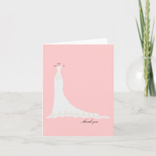 Bridal Gown Thank You Notes {Peach}