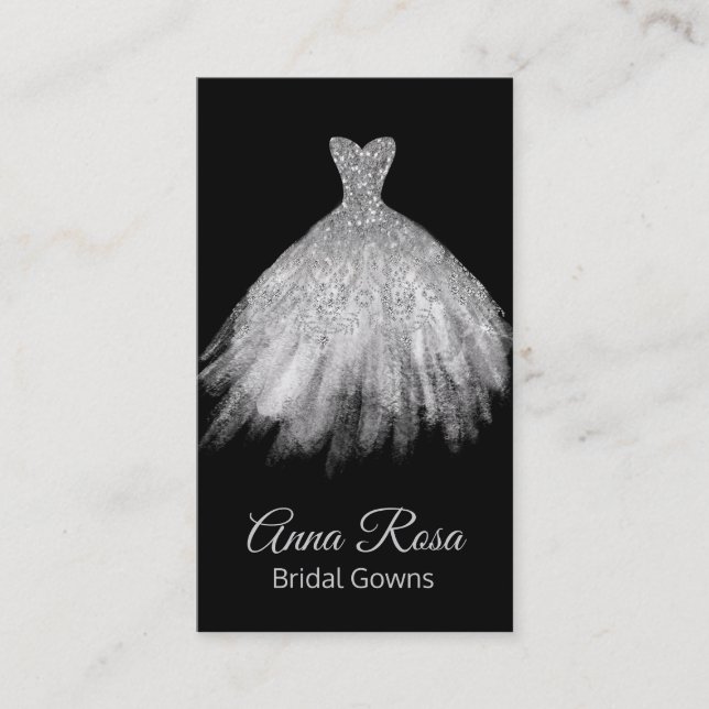 *~* Bridal Gowns Wedding Event Wedding Dresses Business Card (Front)