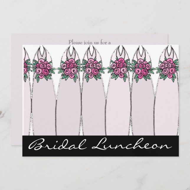 Bridal Luncheon Flat Invitation (Front/Back)