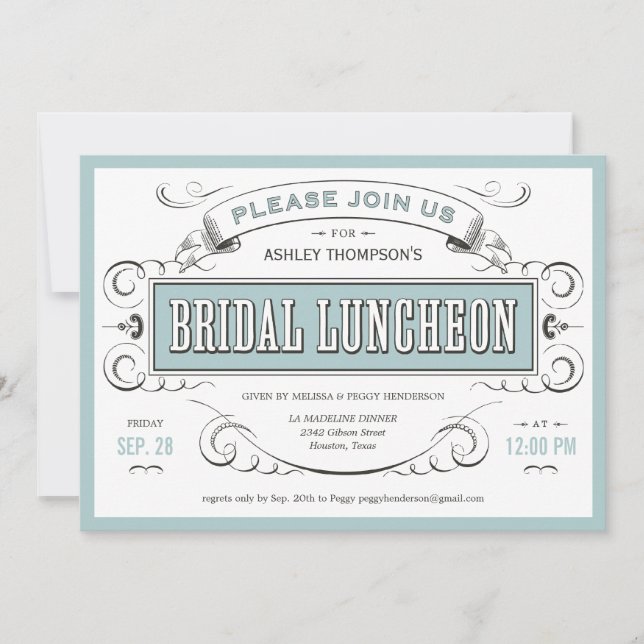 Bridal Luncheon Invitations (Front)
