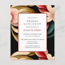 Bridal Luncheon | VINTAGE FLOWERS red black